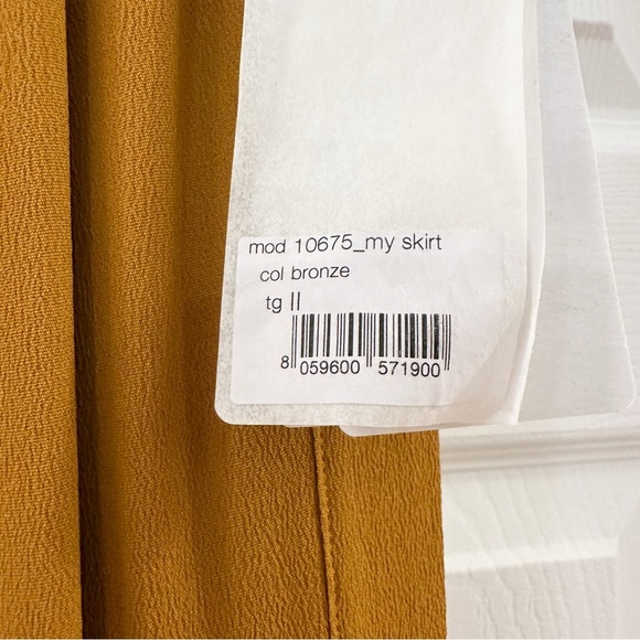 NWT Forte Forte long skirt in moroccan crêpe Silk Blend Maxi Skirt Bronze Small - Picture 8 of 10